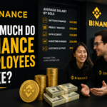 Binance cryptocurrency exchange office concept with trading screens and blockchain technology