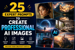 Professional AI generated images showing stunning photography and digital art created with expert prompts