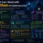 Python code on screen for cybersecurity tools and network security scripts development